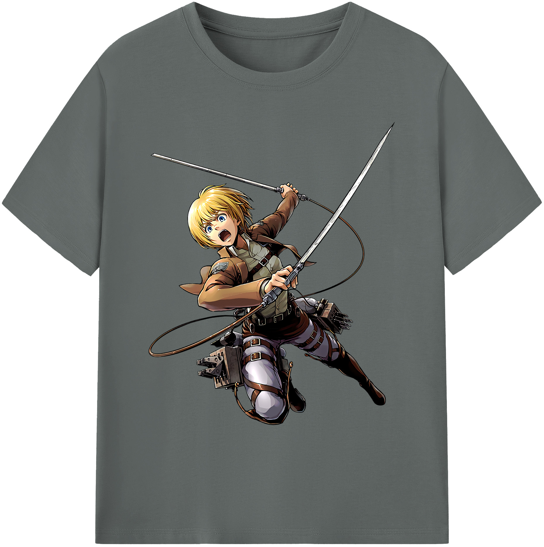 （画像用） 進撃の巨人 アルミン·アルレルト Attack on Titan Armin Arlert 綿100％ メンズ半袖Tシャツ｜肌触りやわらか＆通気性